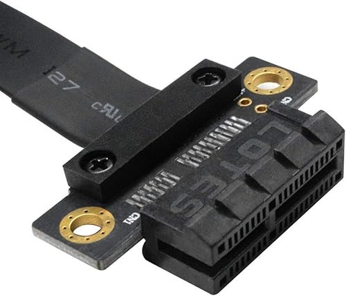 Miniatura 5 de PCI-e PCI Express 36PIN 1X Cable de extensión extensor con conector chapado en oro (180 grados 7.9 in pcie cable elevador)