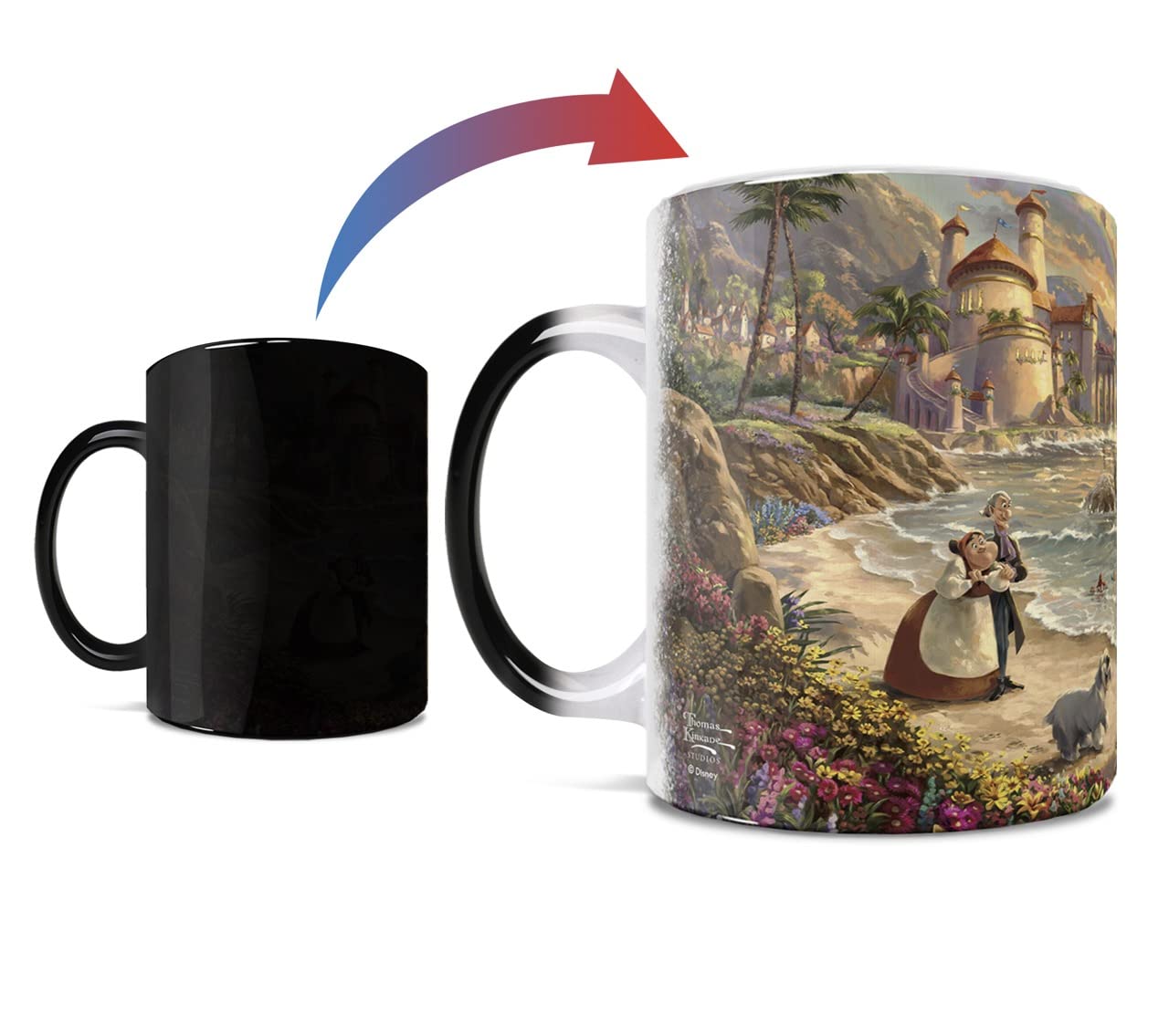 Morphing Mugs Disney – La Sirenita – Celebration of Love – Una taza de cerámica que cambia de color de 325 ml – Imagen revelada cuando se añade líquido caliente