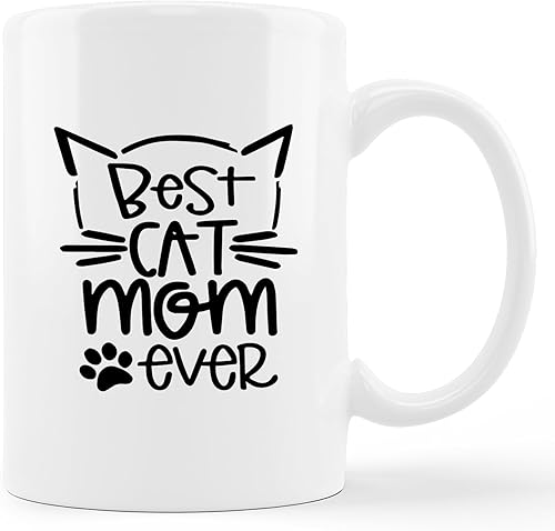GICHUGI Taza de café con diseño de gato para mamá, regalos para mamá de gato, regalos para mujeres, los mejores regalos para mamá de gato, regalos