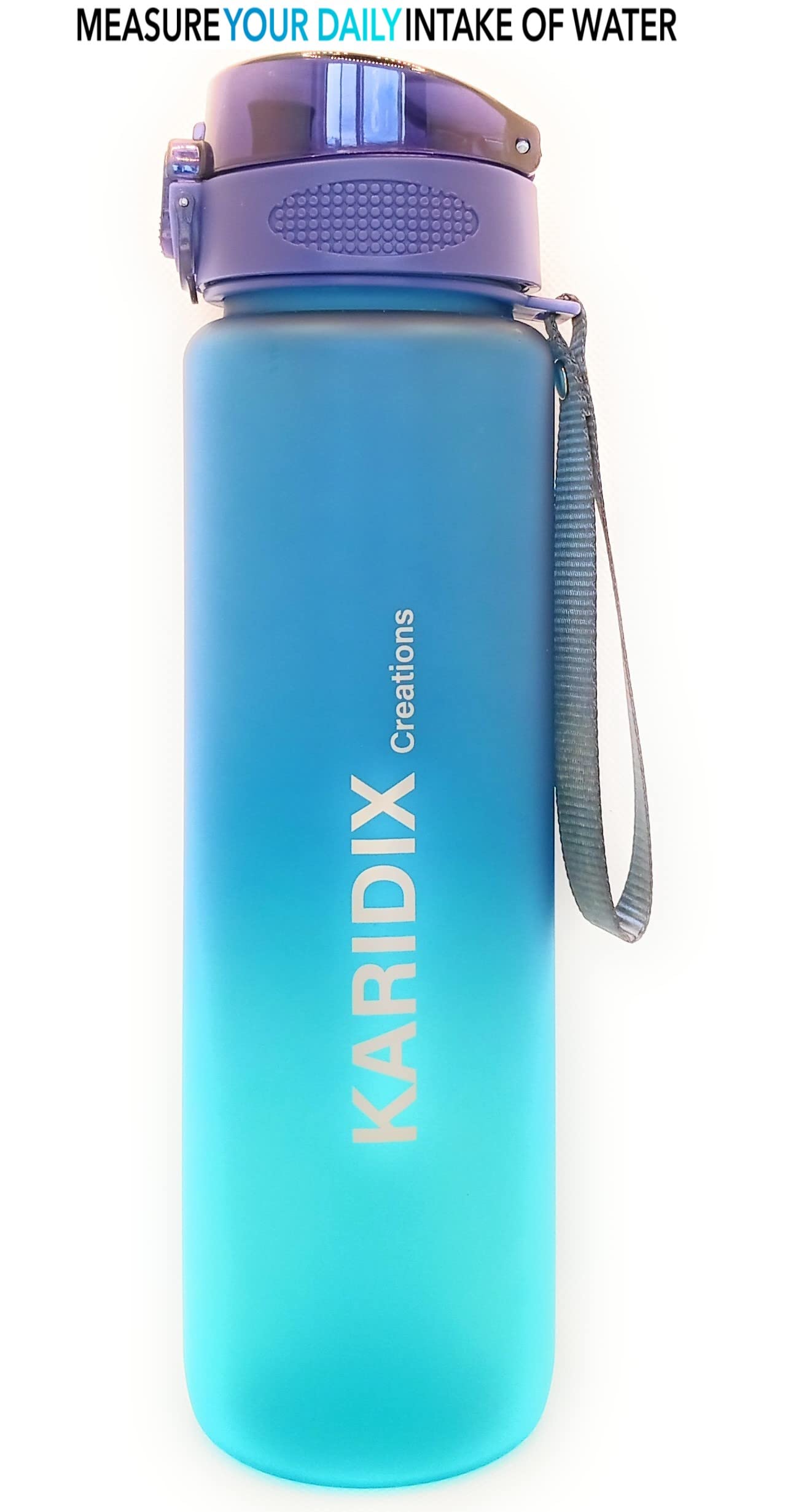 ZOUNICH Tritan Water Bottle With Time Marker - 32oz/24oz/17oz Leakproof Motivational Bottle