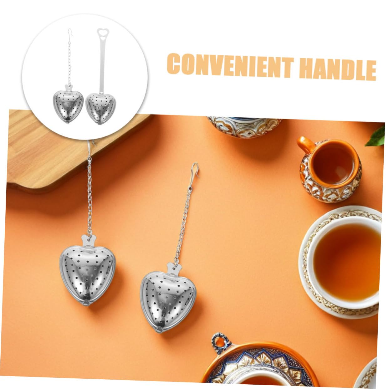 ABOOFAN 40 Piezas colador de té fino colador de infusor de té Acero inoxidable Plata