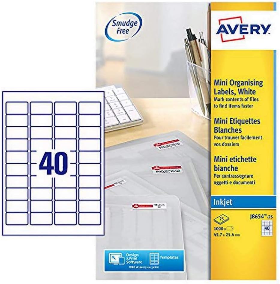 Avery QuickDRY White Inkjet Labels 139 X | AV814373 | Inkjet Labels