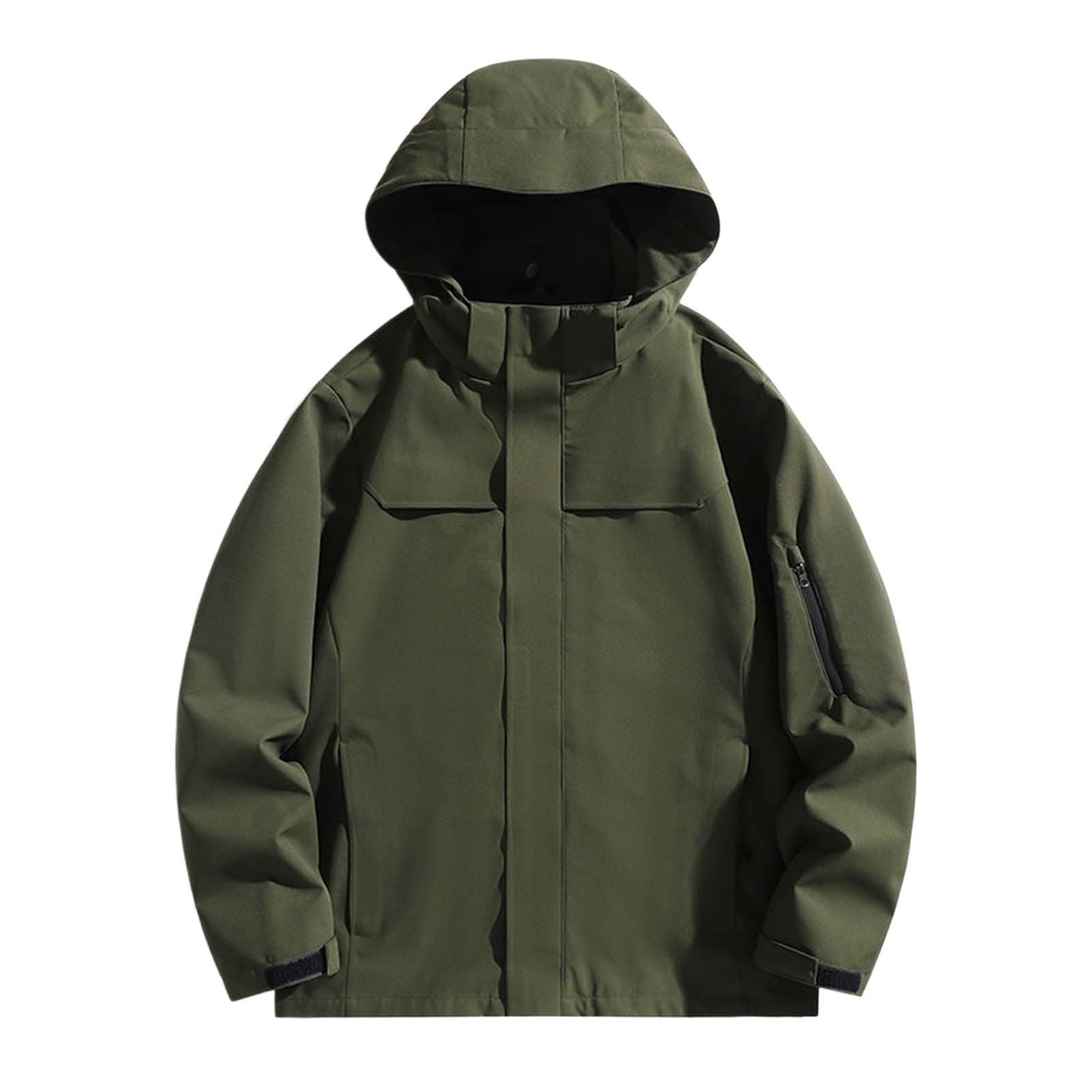 Regenjacke Herren Atmungsaktiv Einfarbige warme Outdoor-Jacken für Damen