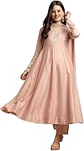 MOKOSH Women's Silk Anarkali & Pant with Dupatta Set (DCAT-417)