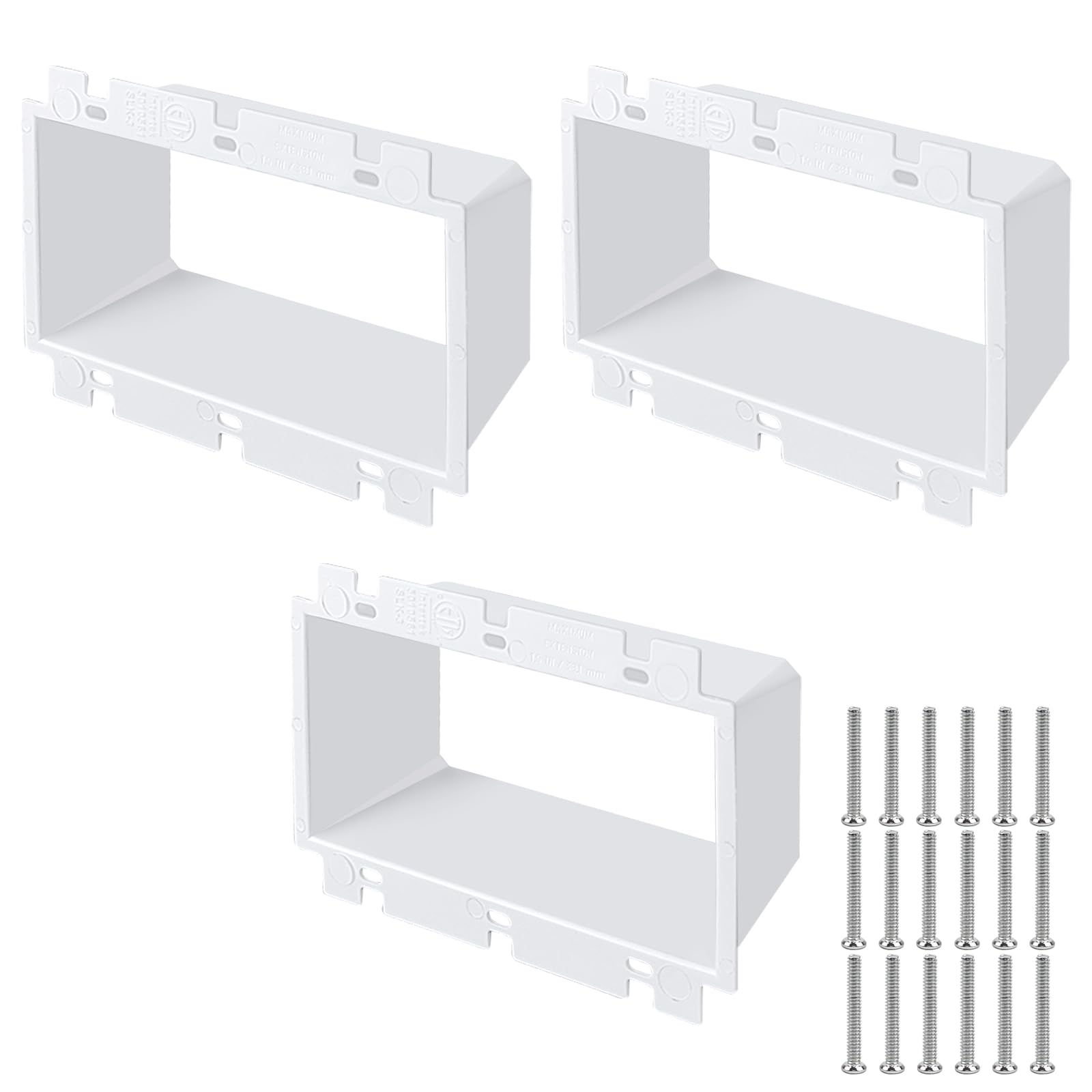 3 PCS BE3-3 Electrical Outlet Box Extenders with 18PCS