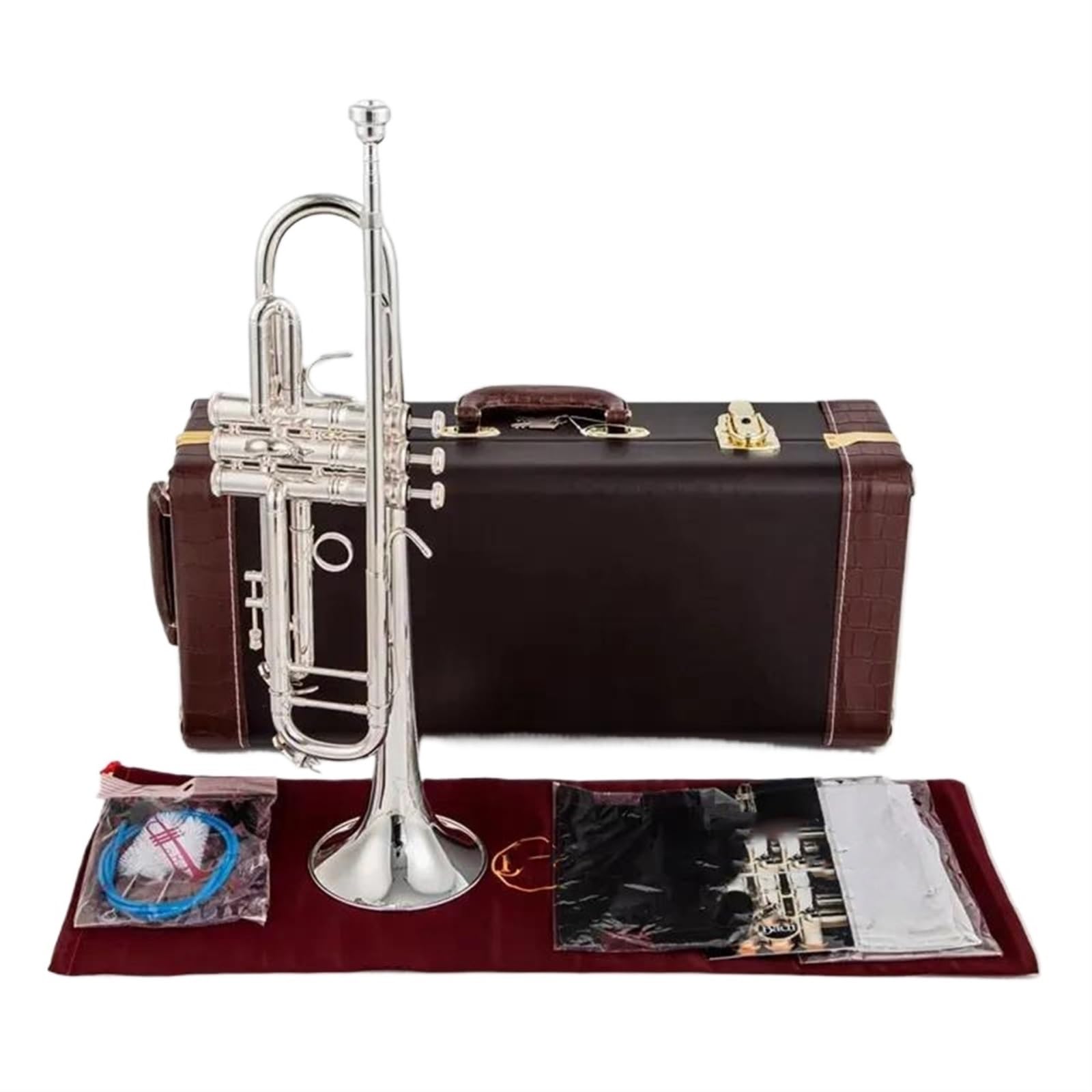 Standardowa Trąbka Instrument Instrument Płaski Z Trąbką Srebrną Mosiężny Instrument Muzyczny Dla Miłośników Muzyki