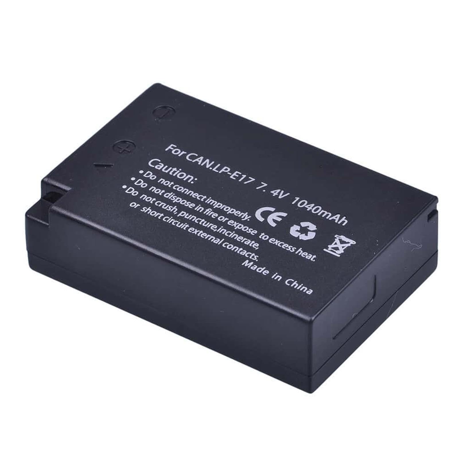 Compatibile con Canon LP-E17 Batteria Per Fotocamera, 7.4V, 040mAh