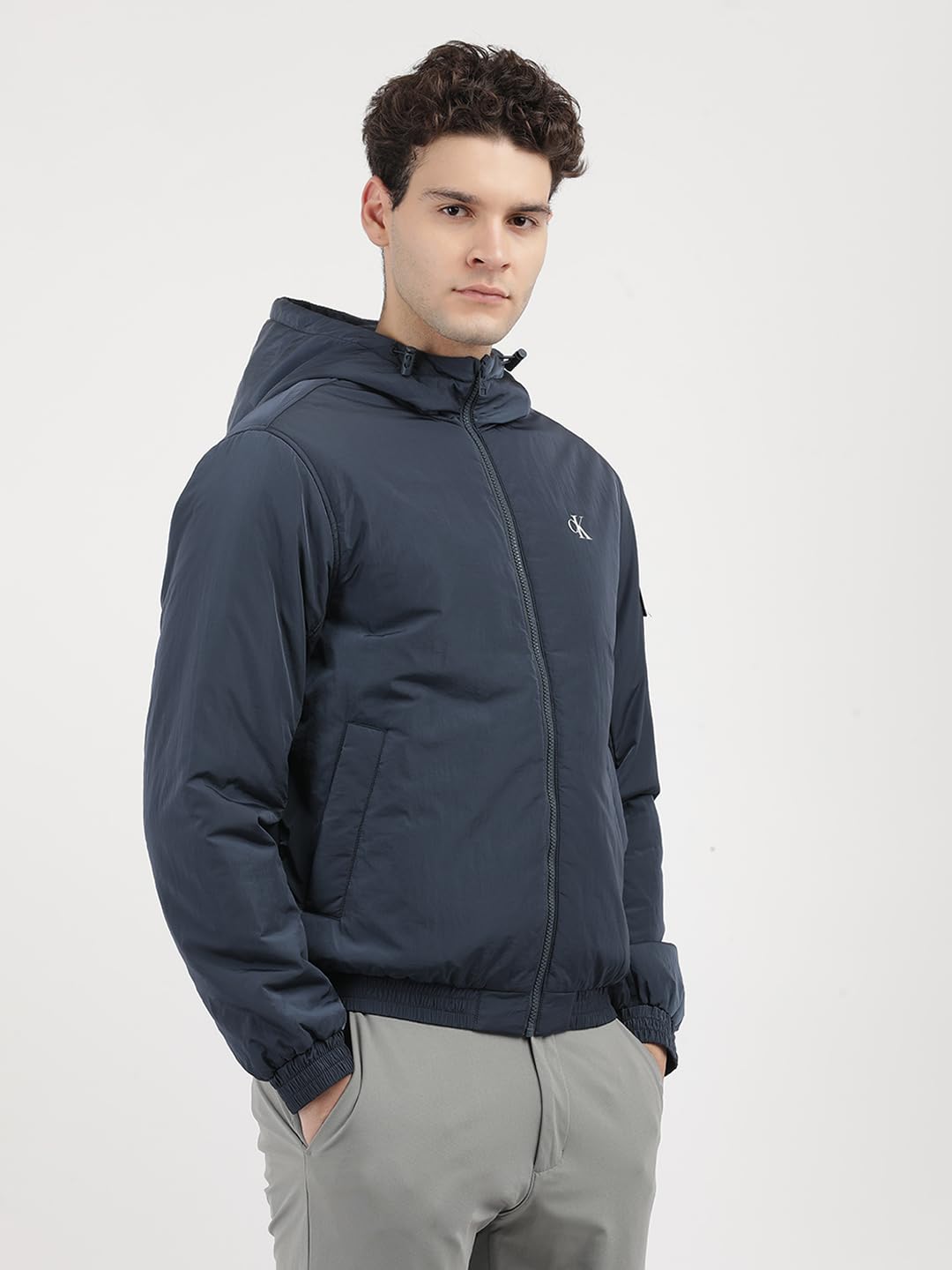 Calvin Klein Inne kurtki Mężczyźni Wyściełana Bluza Z Kapturem Harrington J30j325596
