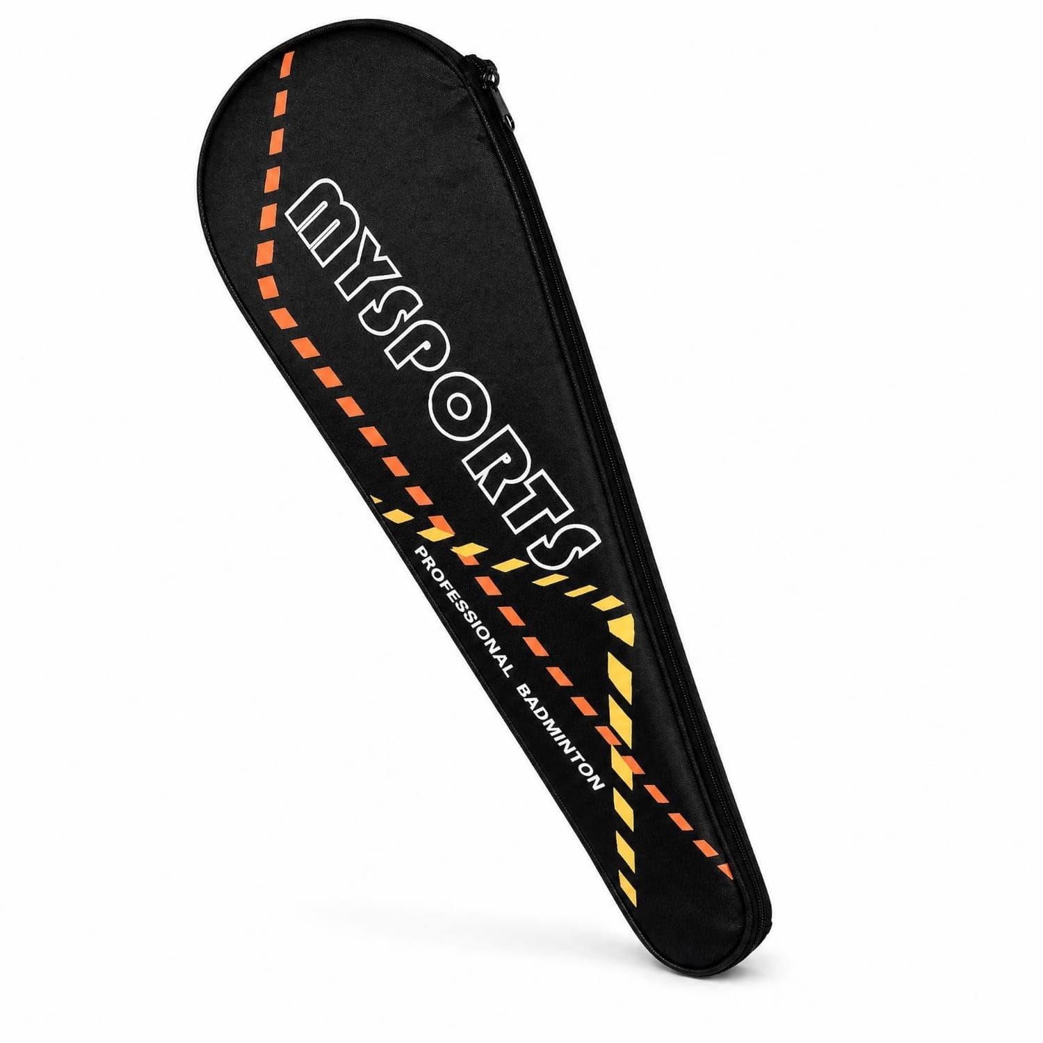 Single Shoulder Strap Badminton Racket Bag Slim Badminton Racquet Bag Teardrop-Shaped Sports Gear Padded, Black, 015 Cover-picture-10