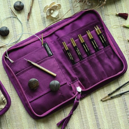 Image of Lantern Moon Grace Interchangeable Circular Knitting Needle Set 4 inch (10cm) | 5 US Sizes (2.5 to 8)