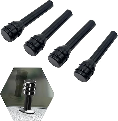 Paquete de 4 pomos para cerradura de puerta de automóvil, pasadores de aleación de aluminio para cerradura de puerta interior, kits decorativos de