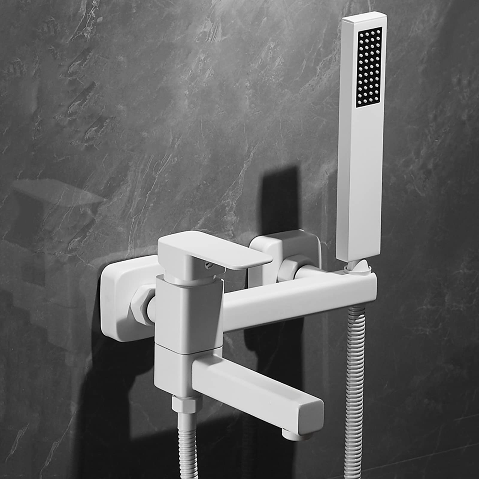 Robinet mitigeur bain-douche en laiton pivotant eau chaude froide