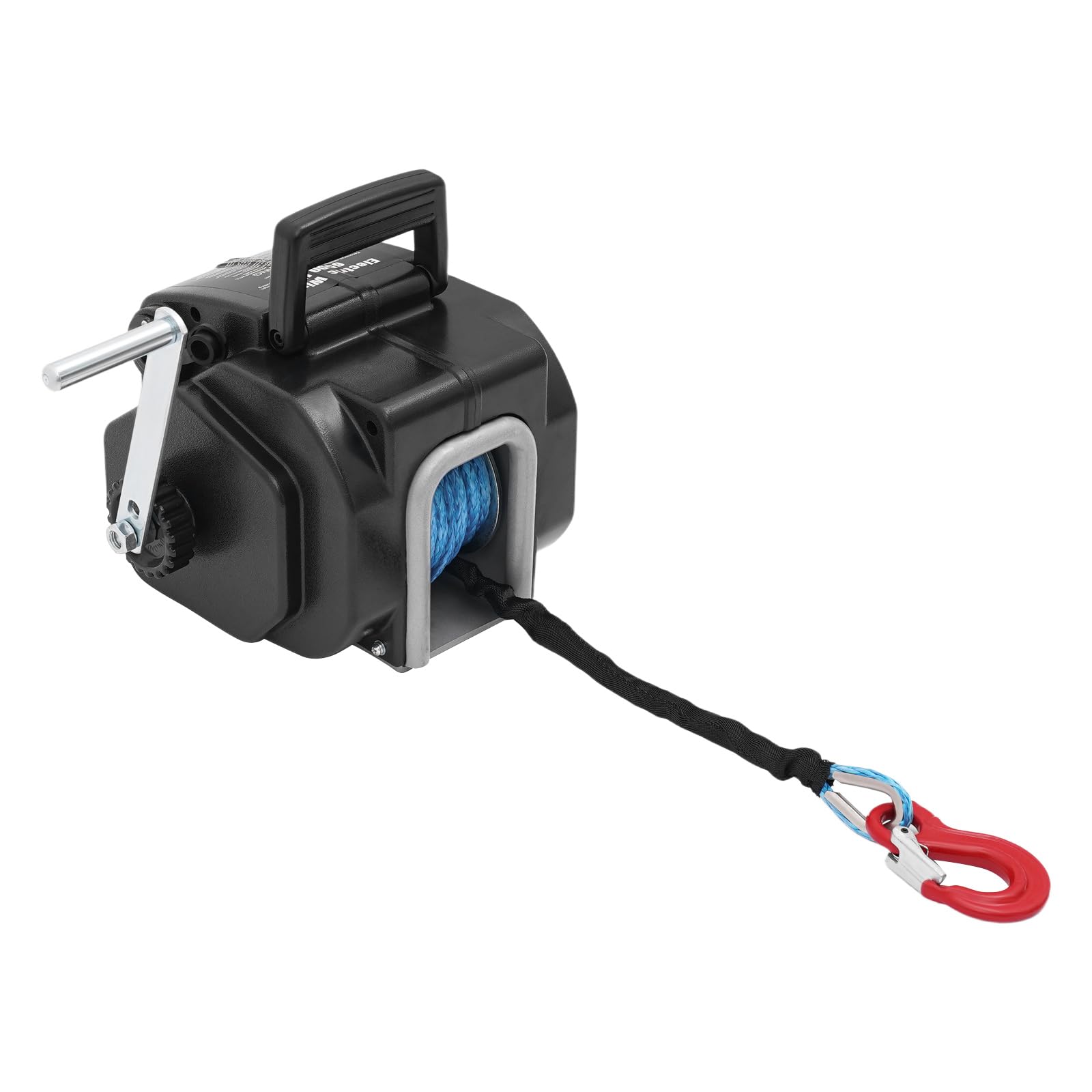 Verricello elettrico da 12 V, 2900 kg, con telecomando a cavo, forte motore magnetico permanente, verricello per barca, rimorchio, fuoristrada, verricello elettrico 12 V, ingranaggio 465:1