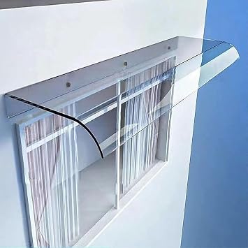 Window Door Awning Canopy Invisible Rain Shelter Cover,Front Door Canopy,Multifunctional Invisible Window Awning for Sun, Snow, Rain, Garden and PatioSize50x150cm/20 x59