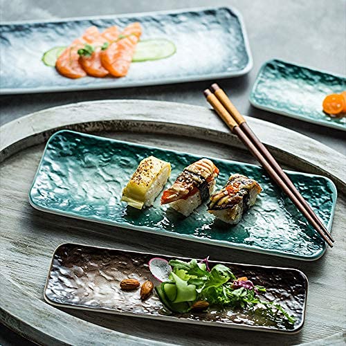 Giapponese Piatto Di Ceramica Salsa Di Soia Per E Wasabi Sushi - Iridescente Verde Gres Smaltato