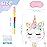 Foldable Unicorn Piata - Unicorn Birthday Party Supplies Extendable Piata with Blindfold Bat and Tassels Unicorn Birthday Party Decoration Games Folding Pink Unicorn Piatas for Kids Classroom Game