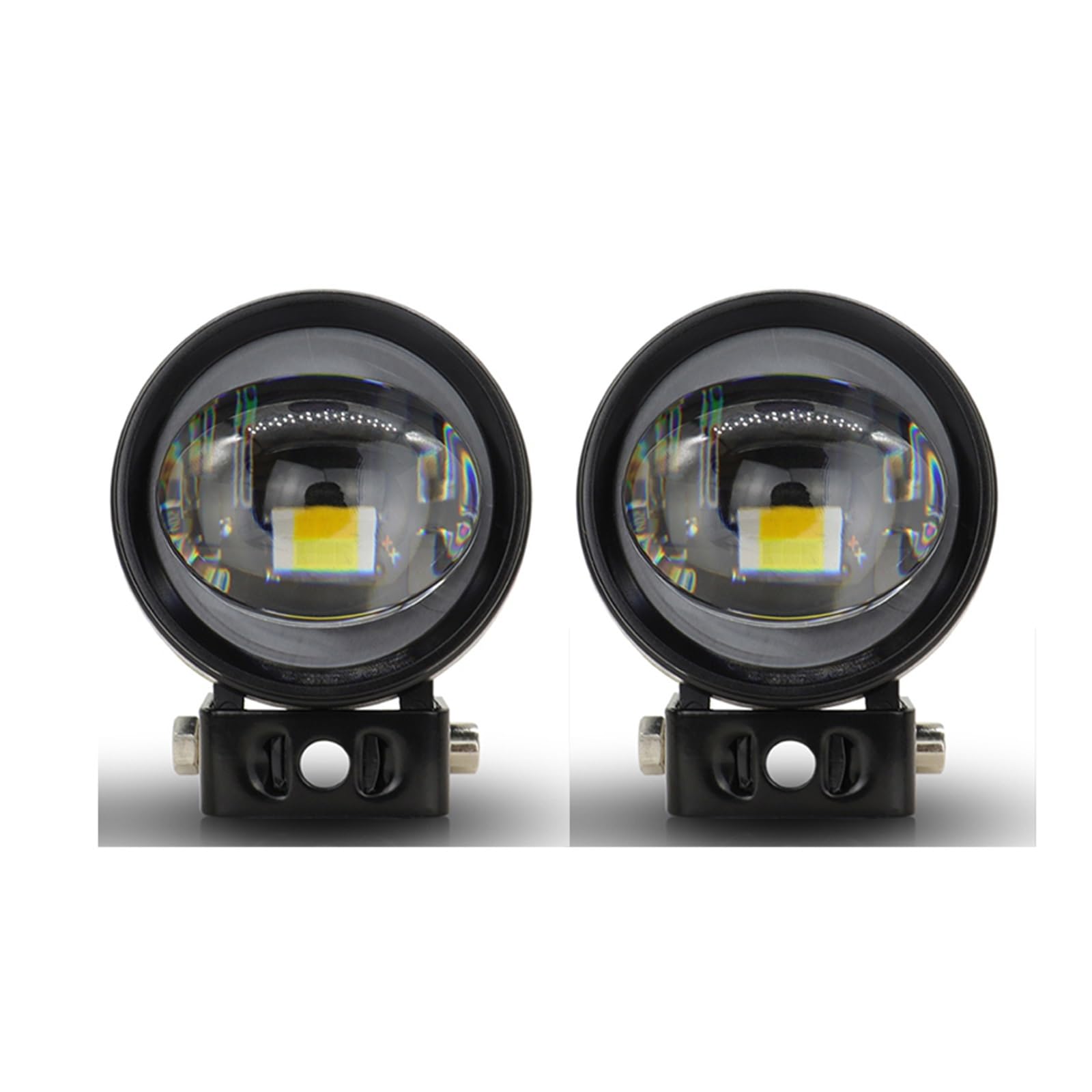 Phare Antibrouillard Ampoules À Lentille 2 Pouces Feux Conduite Auxiliaires pour Motos Projecteurs pour Scooter 4x4 Moteur 3000k 6000k Lumière LED Phare Moto LED