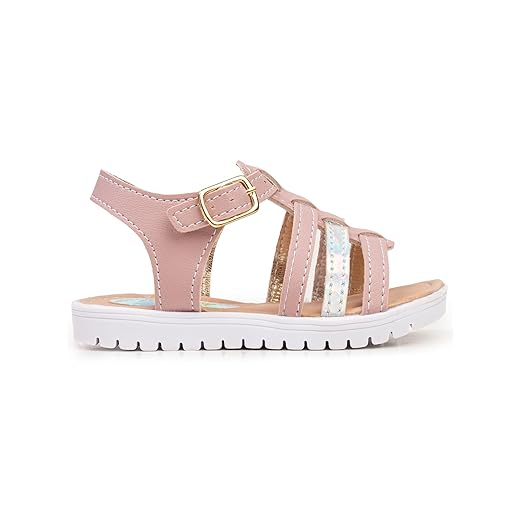 Sandália Infantil Menina Anabela Casual Kids Papete com Fivela, Leve e Confortável, 20 a 27