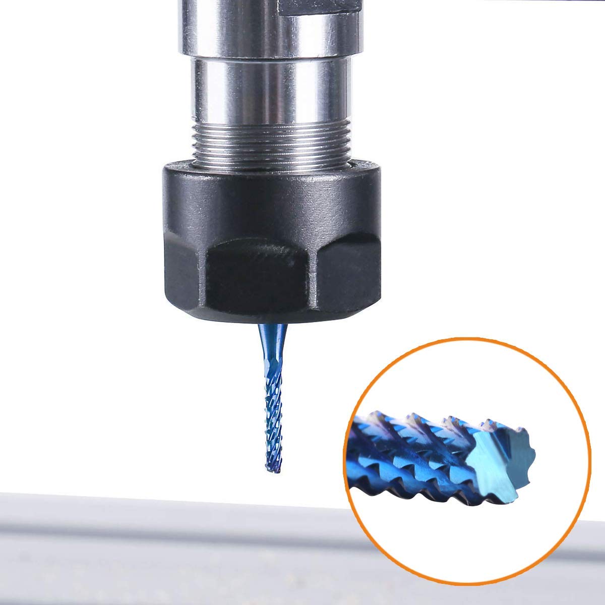10PCS 3.175 Shank End Mill Engraving Bits Set CNC Nano Coat Router Bits Ball Nose PCB Cutting Milling Cutter Tungsten Steel(10pcs bits-01)