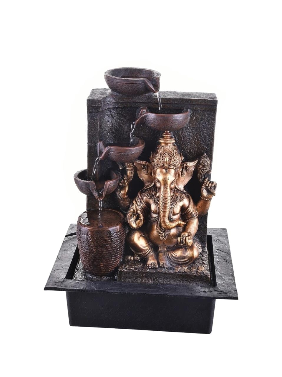 Ganesha Indoor Water Fountain with Cascading Bowls, 40 cm | 40-image-24