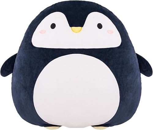 ARELUX Suave almohada de peluche de anime de pingüino, lindo juguete de peluche kawaii, decoración de habitación, decoración de Navidad, regalos
