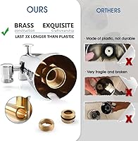 Vista 2 de PROOX Boquilla de Bañera Completamente Metálica con Desviador, Ducha de Mano de 6 Configuraciones con Interruptor de Pausa de Encendido/Apagado