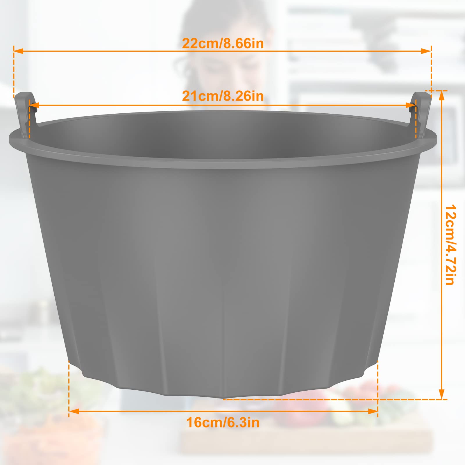 Silicone Slow Cooker Liners Reusable Slow Cooker Divider for 6-8 QT Oval Slow Cooker Cooking 2 Dishes Foldable Slow Cooker Divider Insert for Microwave Oven Dishwasher Safe (Grey, 1)