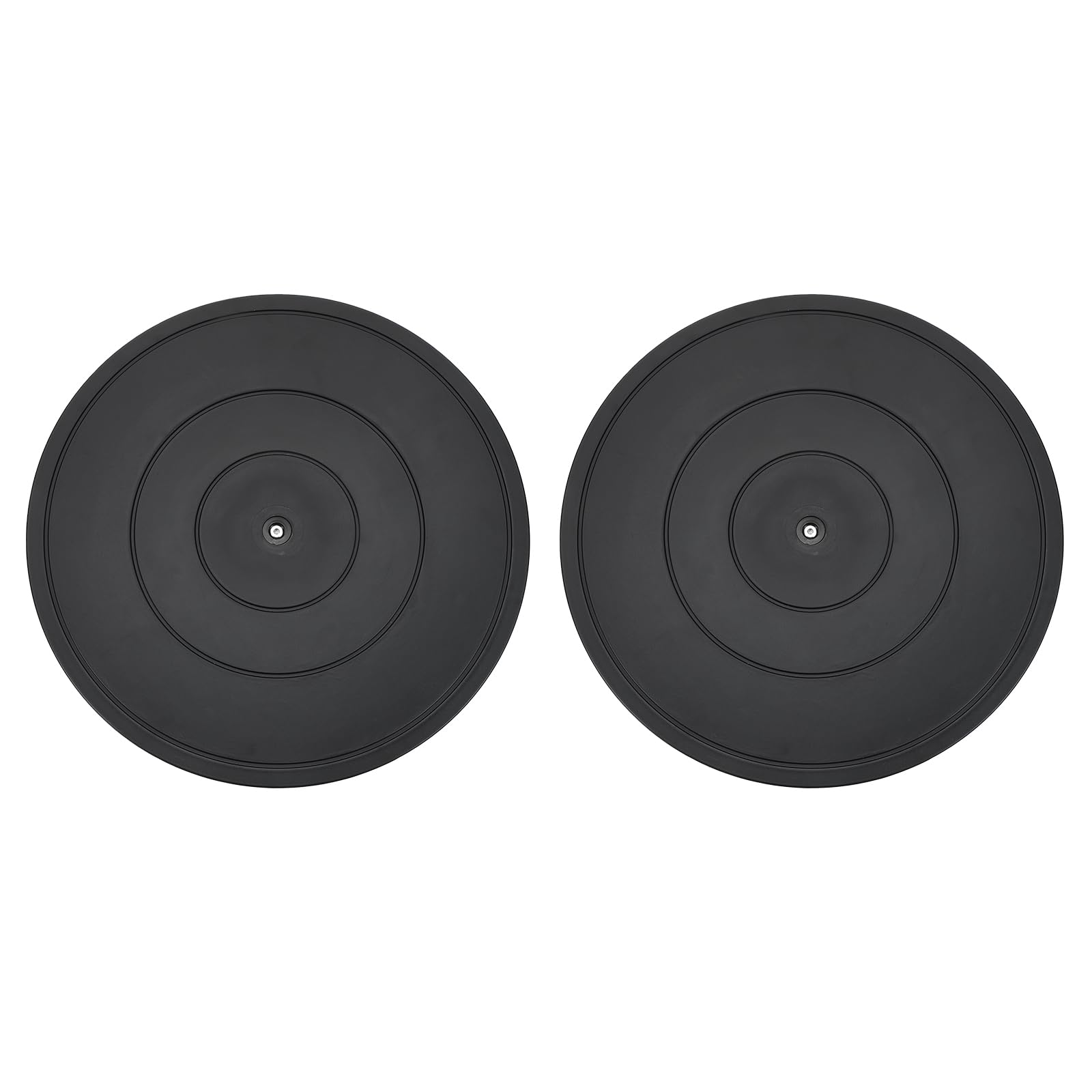 sourcing map 2Pcs 16 Inch Rotating Swivel Stand with Steel Ball Bearings, 360 Degree Rotating Lazy Susan Turntable Organizer Round Rotating Plate for TV Sculpture Computers Monitor, Black