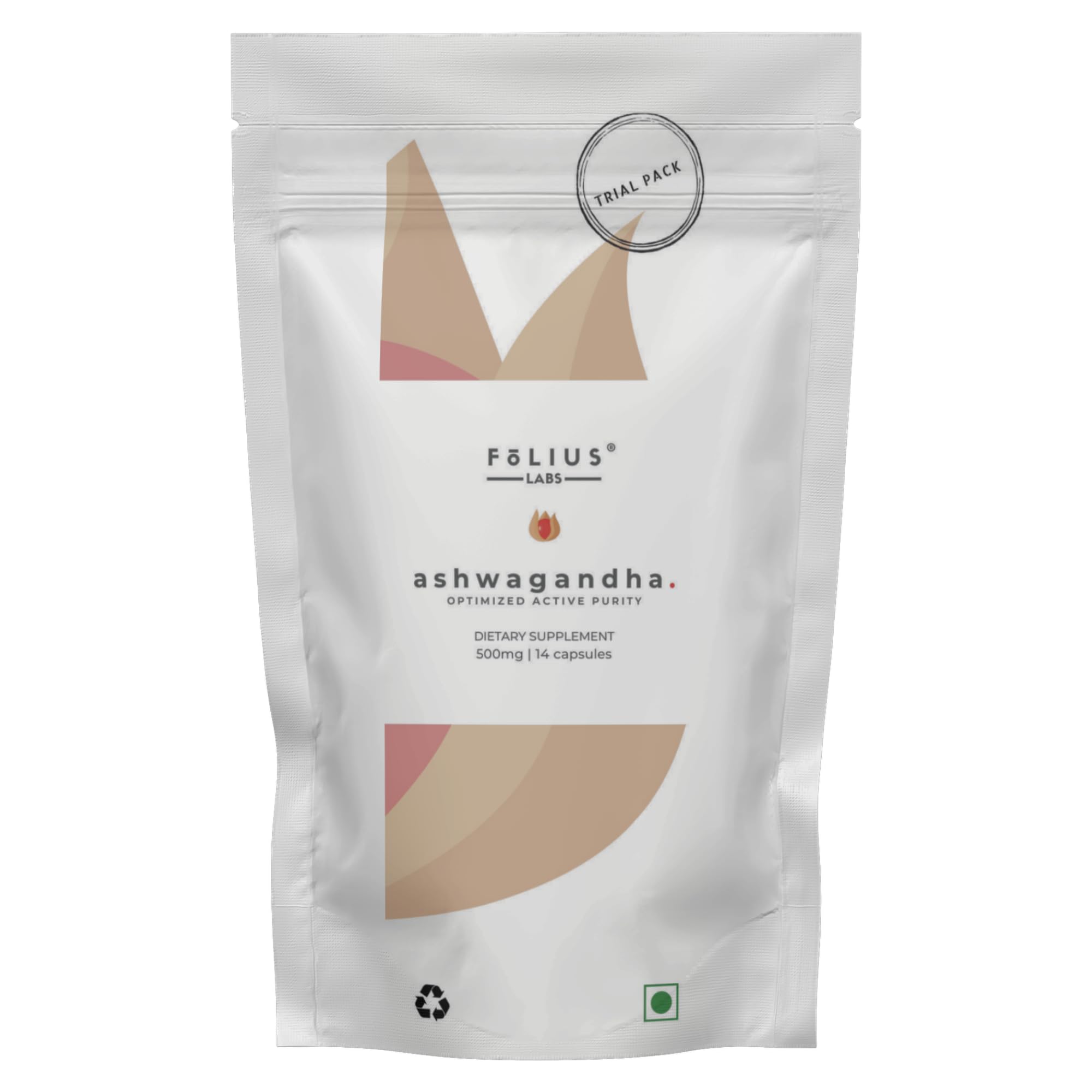 FOLIUS LABS Ashwagandha 7.5% Herbal Supplement 500mg - Stress Relief Support, Natural Mood Support and Energy Support Supplement - 14 capsules – Full Spectrum Ashwagandha root extract (B0CS6QJ3L9) Amazon Price History, Amazon Price Tracker