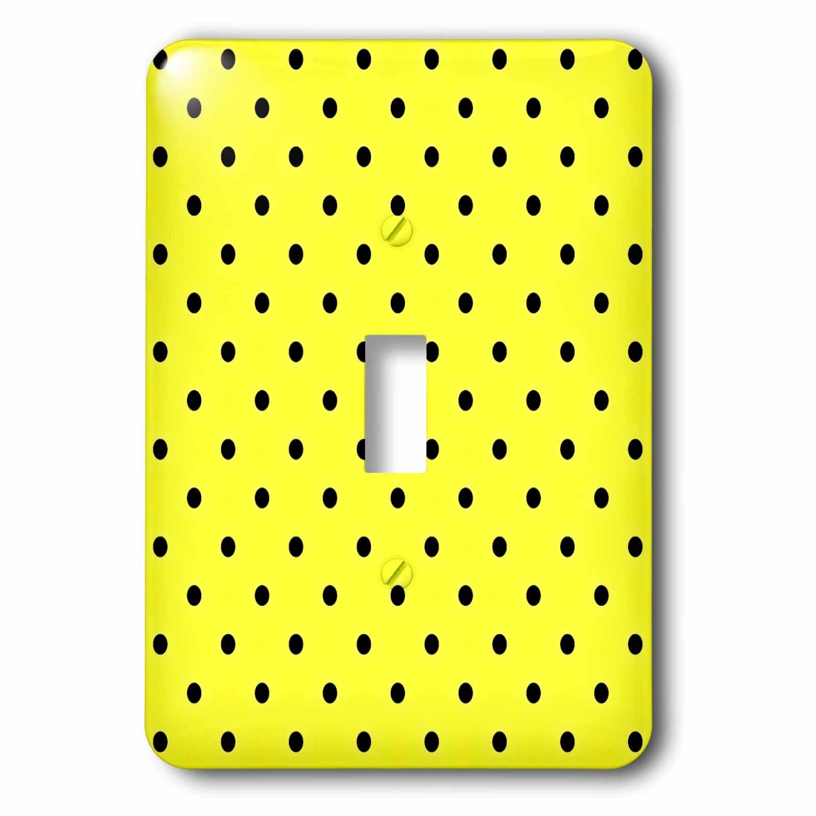 Interrupteur à baïonnette 3dRose LSP_53535_1 à motif abeille et pois jaune et noir