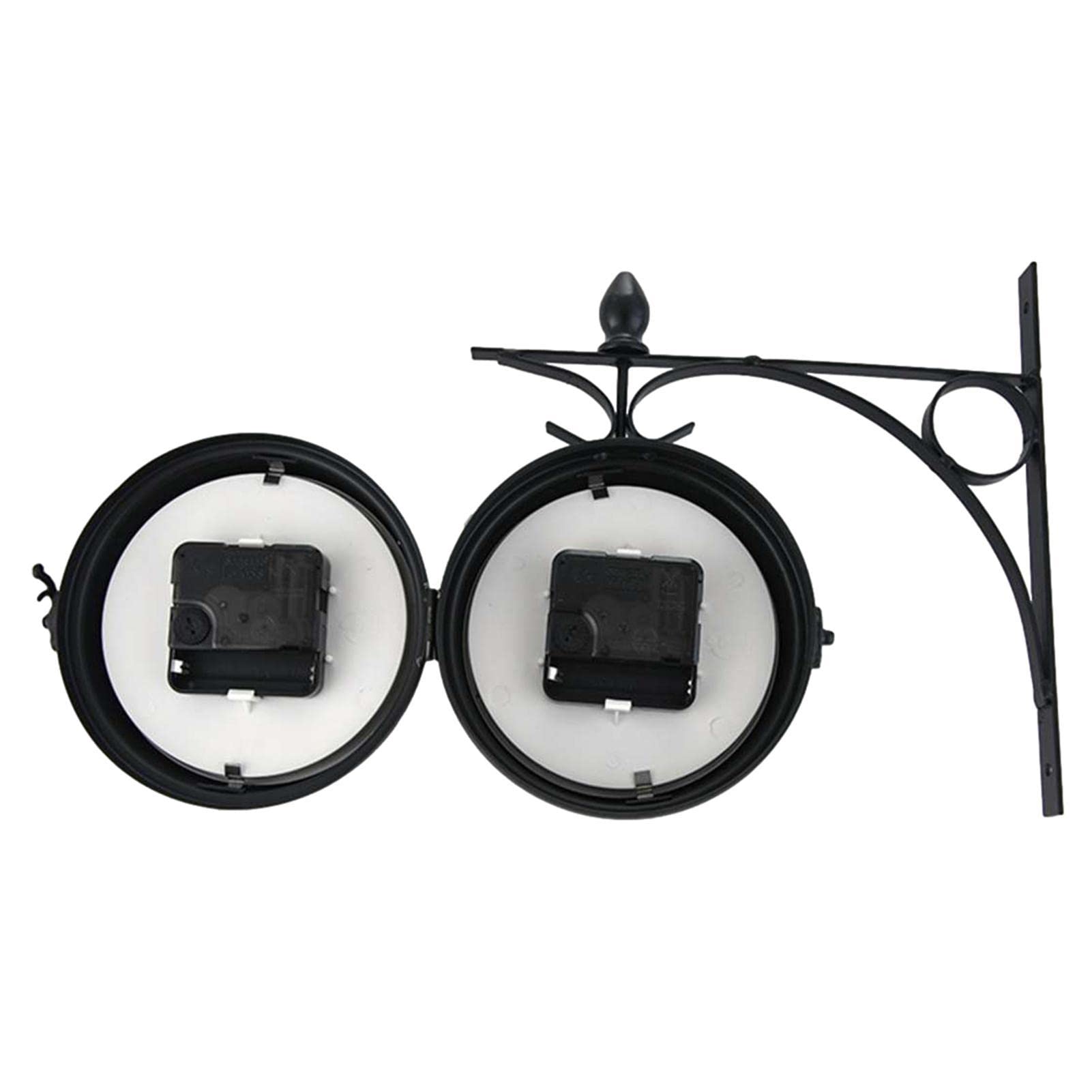 smashing Orologio da Esterno a Doppia Faccia | Orologio a Doppia Faccia Appeso - Semplice Stile Europeo, Orologio da Stazione a Due Facce di Facile Lettura per Giardino, Decorazioni per la casa