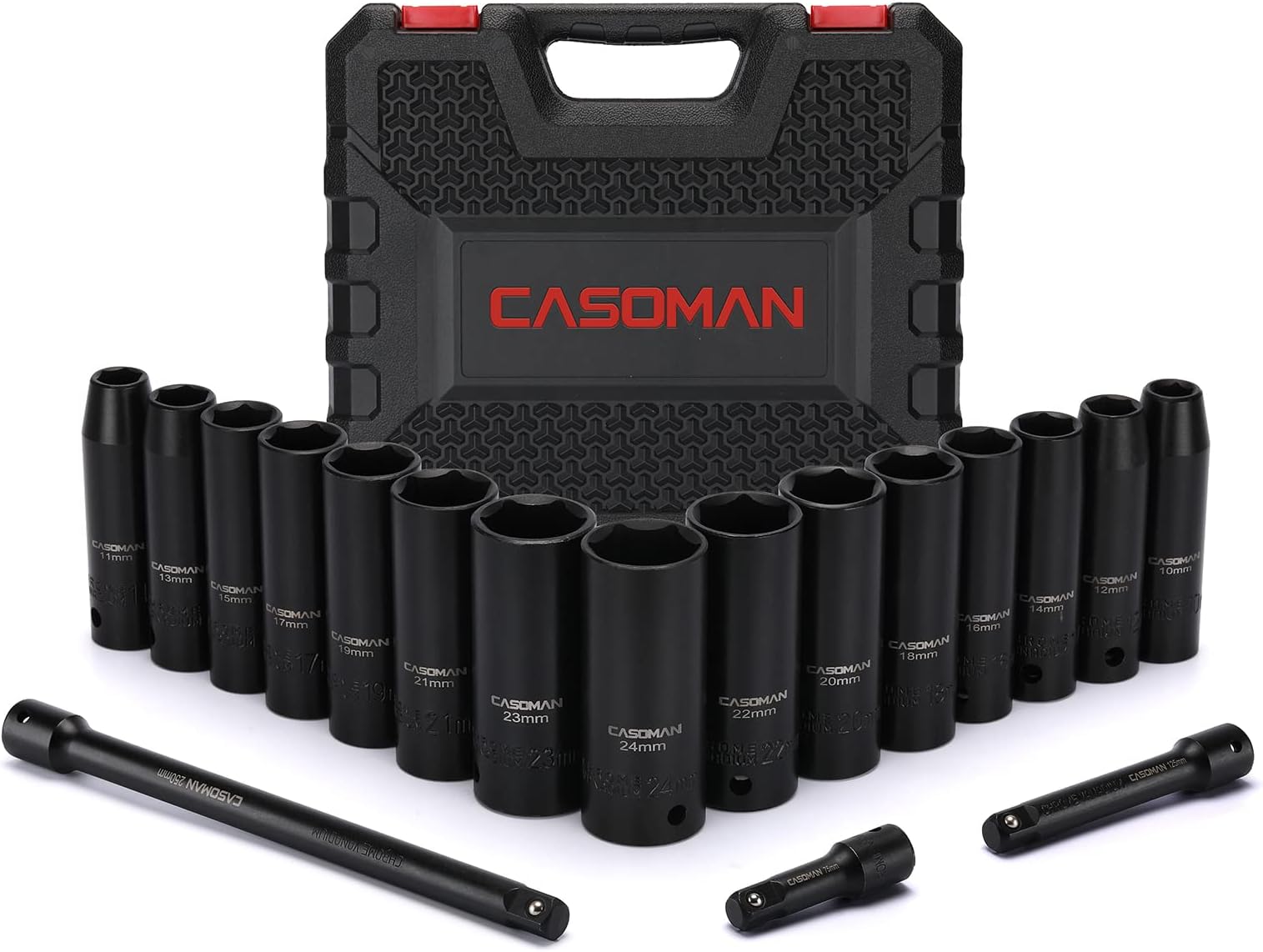 18PCS 1/2-Inch Drive Deep Impact Socket Set