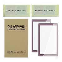 Vista 9 de eXtremeRate 2 Pack Dark Grayish Violet Border Transparent HD Saver Protector Film, Tempered Glass Screen Protector for Nintendo Switch Lite