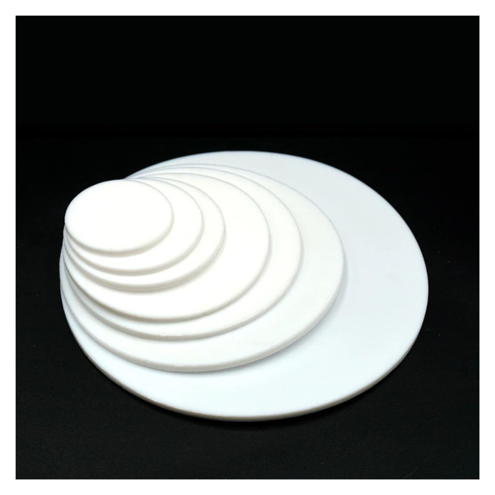 quincaillerie Feuille de PTFE ronde de 3mm, 1 pièce, panneau de PTFE solide, plaque de joint d'étanchéité à haute température, diamètre 45/58/68/78/88/102/122/138/158/188/212mm rondelle d'étanchéité(4