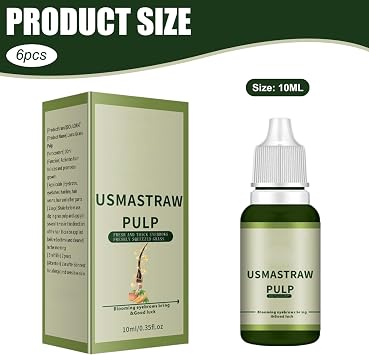 6PCS Usma Grass Extract Essence, 10ML Cilia Growth Nourishing Liquid for Hair Eyelash Eyebrow, Hair Oils