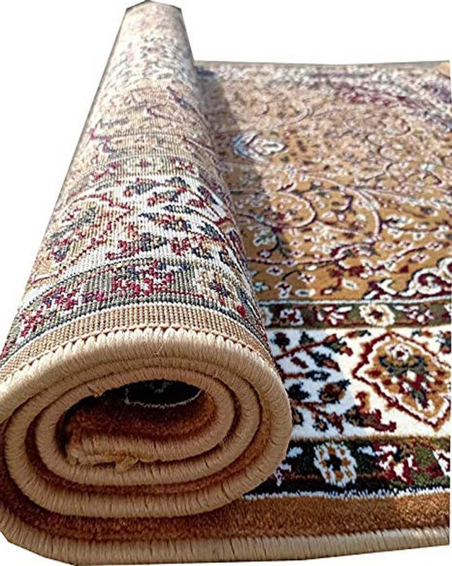 Image of Royal Look Design Soft 4 Feet x 6 Feet Gold Colour Carpets for Home Living Room Bedroom Dining Room
