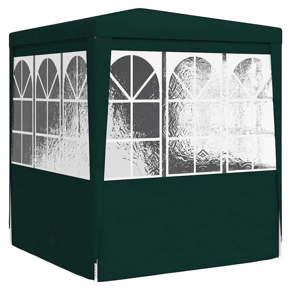Gazebo da Giardino 2x2 m Verde con Pareti Laterali per Feste | Padiglione da esterno con finestre e porta con zip, ideale per eventi in cortile, campeggio e barbecue.