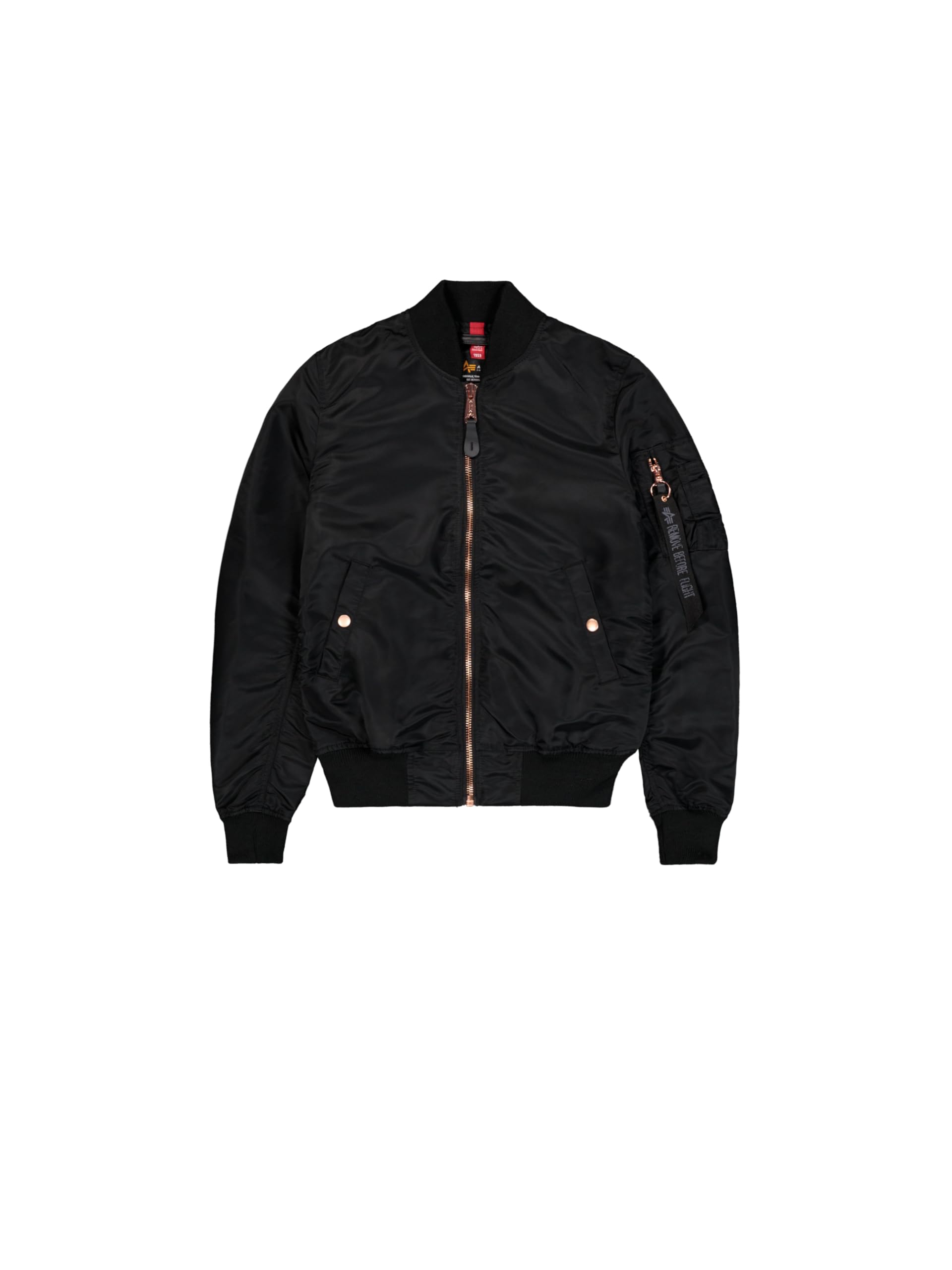 Alpha Industries Women's Black/Copper Ma-1 Vf Lw Bomber Jacket For