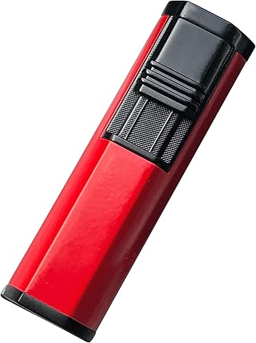 Prestige Import Group Apex - Encendedor de doble ángulo con cortador de punzón plegable, color rojo y negro