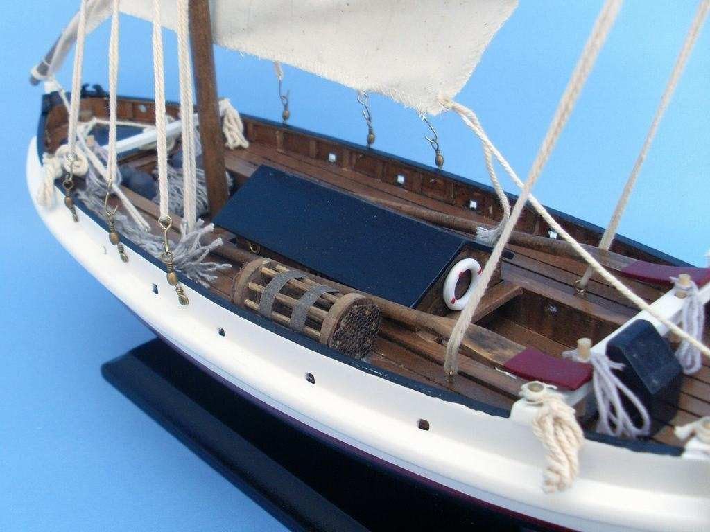 Hampton Nautical Second Wave Decorative Fishing Boat, 19"