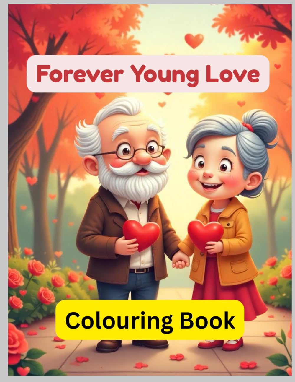 Forever Young Love – Valentine Coloring Book for Adults and Teens: Romantic Grandpa and Grandma Love Scenes to Color for Relaxation, Stress Relief, and Heartwarming Moments