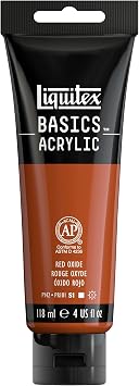 Liquitex BASICS Acrylic Paint, 118ml 4-oz Tube, Red Oxide