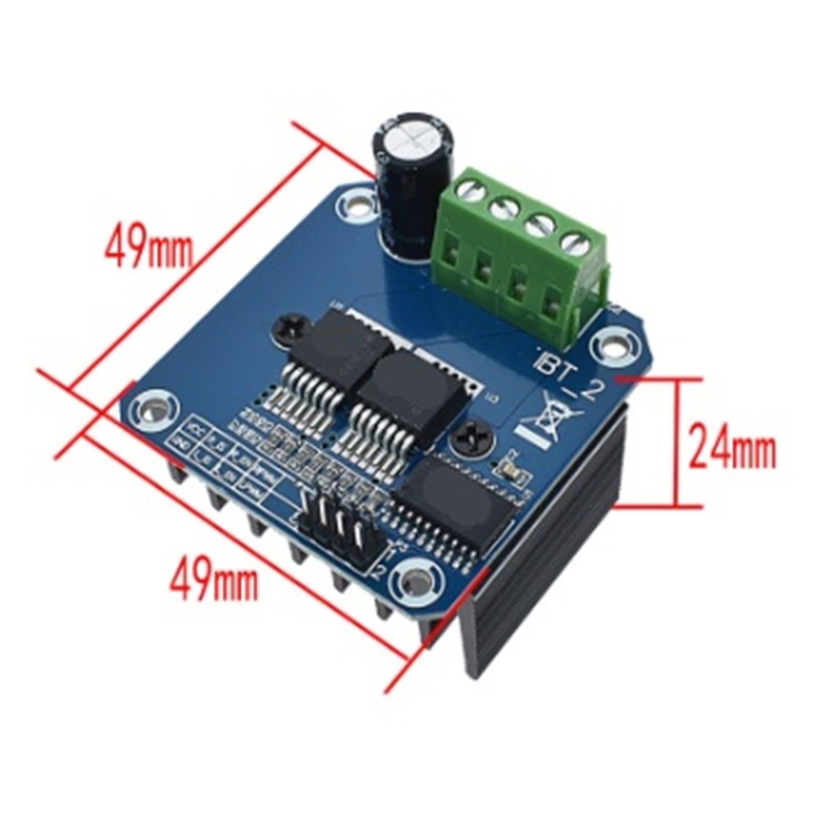Controlador de motor, Módulo Controlador De Motor Paso A DC 43A, 5 Unidades, PWM Puente H,Control inteligente