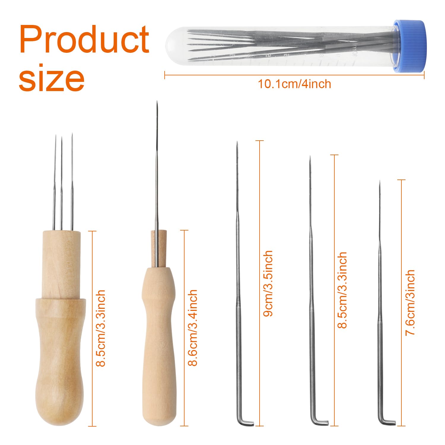 36-teiliges Filznadeln Set Für Anfänger - Komplett-Set Mit Holzgriffen & Zubehör Zum Trockenfilzen