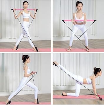 Portable Studio Pilates Jimnastik Egzersiz Çubuğu, Unisex, Karışık Renkler