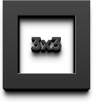 3x3 Black Shadow Box Frame - Contemporary Wood Shadow Box Complete with UV Acrylic, Foam Board Backing & Hanging Hardware