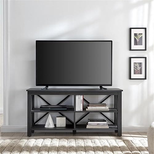 Miniatura 4 de Henn&Hart Soporte rectangular para TV de hasta 55 pulgadas en gris carbón, soportes de TV para la sala de estar