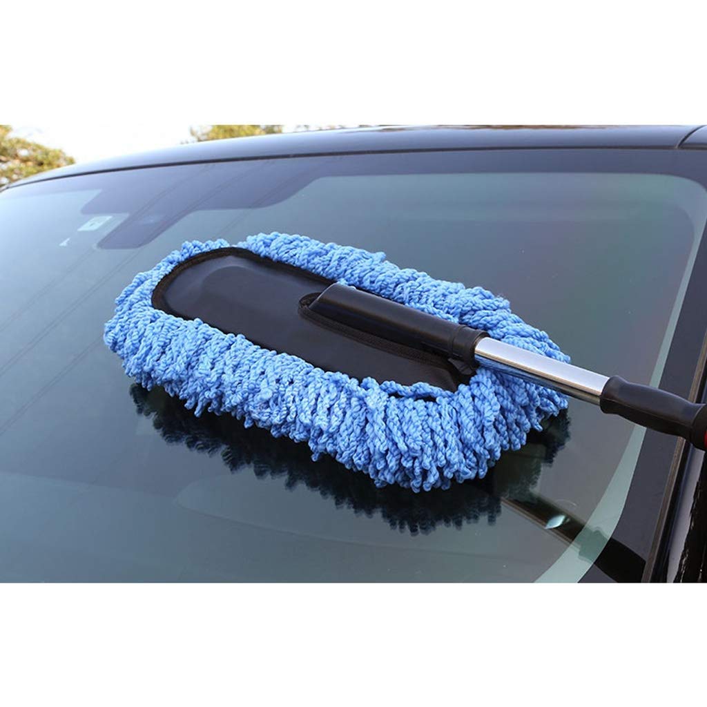 Spazzola telescopica rimovibile in fibra di cera per auto spazzola per spolverare auto strumento per spolverare auto mop cera spolverino esterno interno kit di pulizia