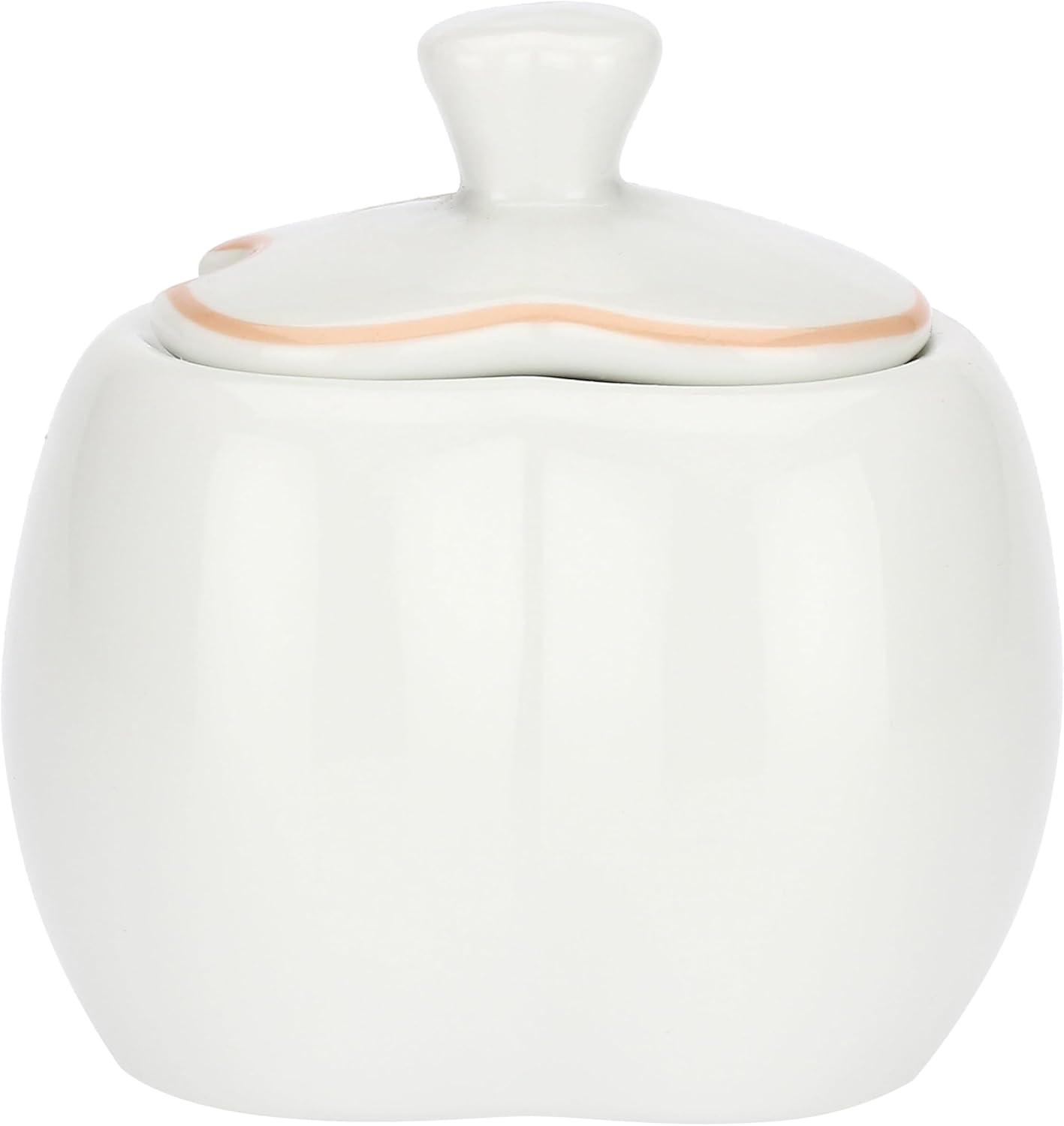 THUN - Mini Heart Shaped Sugar Bowl with Spoon - Porcelain - Collection Bomboniera - 50 ml - 6 x 8.5 cm