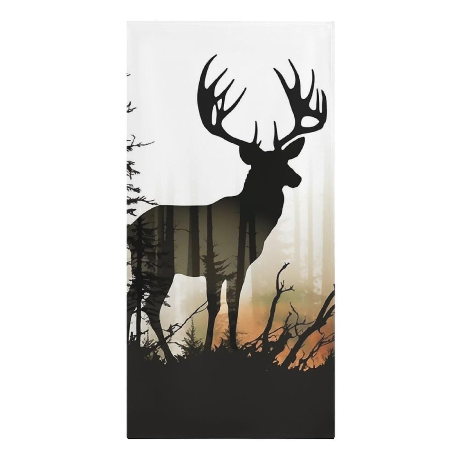 QMNLKH Deer Silhouette Beach Towel for Women, Large Microfiber Pool Towel for Men, Absorbent Swim Towels for Home, Lightweight Bath Towels for Camping, Yoga, 30.3"x61.4"